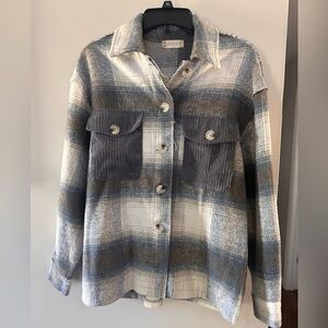 Altar'd State Gray Plaid Shirt